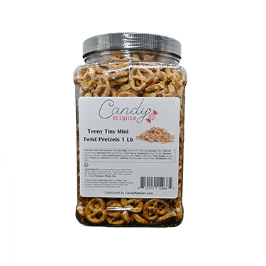 Candy Retailer Teeny Tiny Mini Twist Pretzels 1 Lb Jar